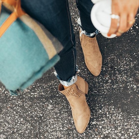Taupe Braided Tassel Details bootie boots - Picture 8 of 8